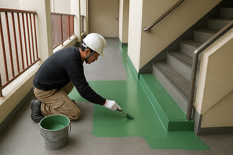共用廊下・階段の防水工事