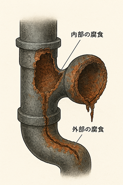 排水用鋳鉄管の腐食について