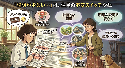 「説明が少ない…」は、住民の不安スイッチやね