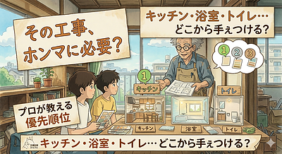 ②「キッチン・浴室・トイレ…どこから手ぇつける？プロが教える優先順位」