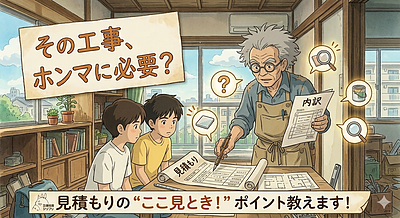 ③「工事費ってホンマに妥当？見積もりの“ここ見とき！”ポイント」