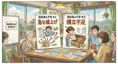 第3回：住民の不安トップは“急な値上げ”と“積立不足”