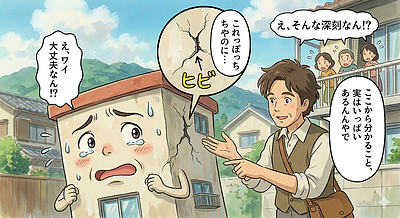 ①「このヒビ、放っといて大丈夫なん？ 宇野俊明マンション管理士が“診断のホンマ”教えます！」