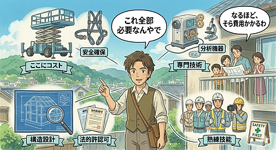 ④「なんで調査にお金かかるん？ その理由、ズバッと説明するで！」