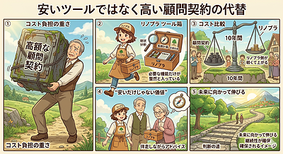 ⑤「“安いツール”ではなく“高い顧問契約の代替”」