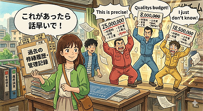 ④「履歴がないと、見積もりがブレブレになるで」