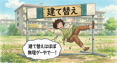 ③「建て替え？…いや、それほぼ無理ゲーですわ」