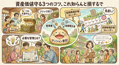 ④　「資産価値守る3つのコツ、これ知らんと損するで」