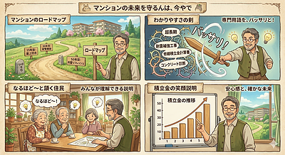 ②：マンションの未来を守るんは、今やで