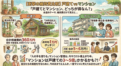 1：【衝撃の維持費比較】戸建てvsマンション