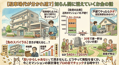 2：【駐車場代が分かれ道？】知らん間に消えていくお金の話