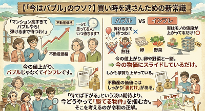 1：【「今はバブル」のウソ？】買い時を逃さんための新常識