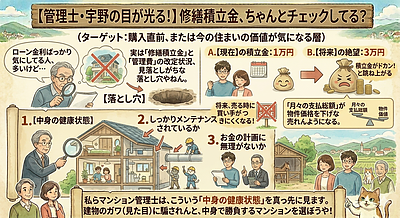 5：【管理士・宇野の目が光る！】修繕積立金、ちゃんとチェックしてる？