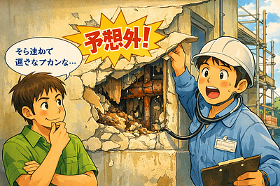 ②『追加工事って、なんで出てくるん？実は“開けてビックリ”が多いんや』