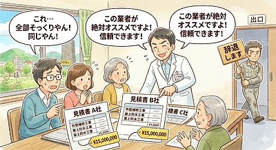③「見積もりが全部そっくり？それ、怪しいサインです」