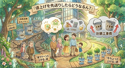 ②「値上げを先送りしたらどうなるん？」