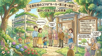 ④「合意形成のコツは“ルール＋第三者＋挨拶”」