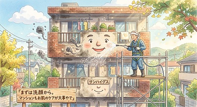 ①「外壁の“汚れの歴史”を一気にリセットするで！」
