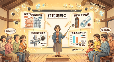 ⑤ 「継承を決めるのは住民みんなの安心のため。相談しながら進めるのが一番や！」