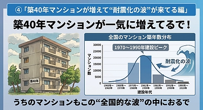 ④「築40年マンションが増えて“耐震化の波”が一気に来てる編」