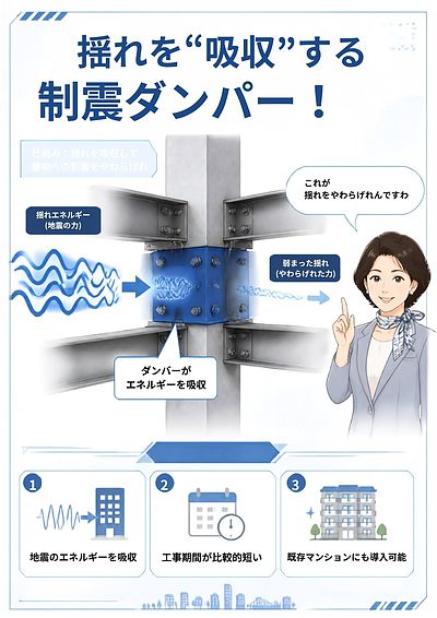 ④ 「揺れを“吸収”する制震ダンパーって何やねん編」