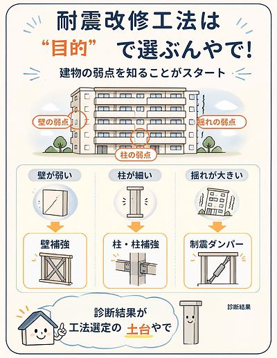 ①「工法は“値段”より“目的”で選ぶんやで！」
