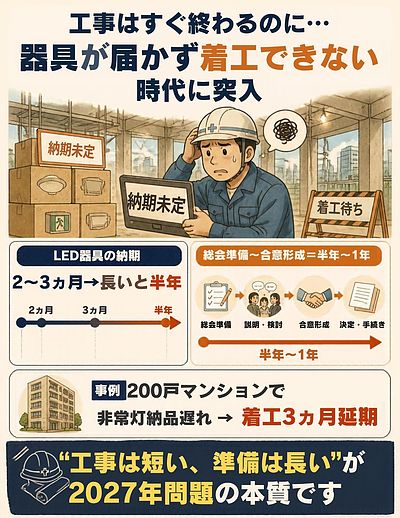 ③ 「工事はすぐ終わるのに…“モノがない”から着工できへん時代になってもうた！」