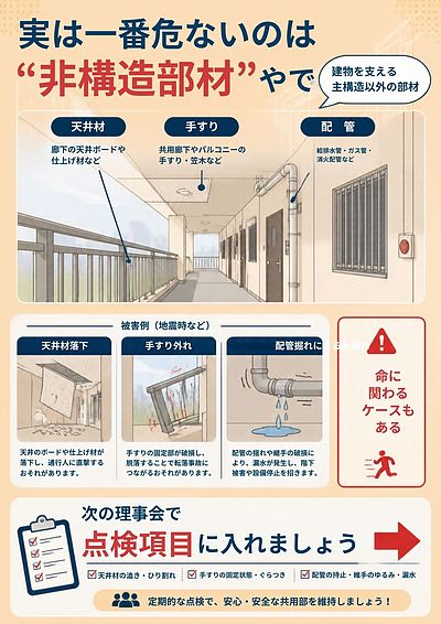 ⑤「非構造部材の被害が一番多いねん」編