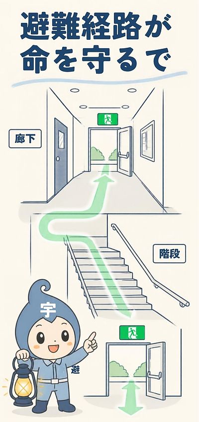 ④ 【避難経路の安全性、これが実はめちゃ大事】