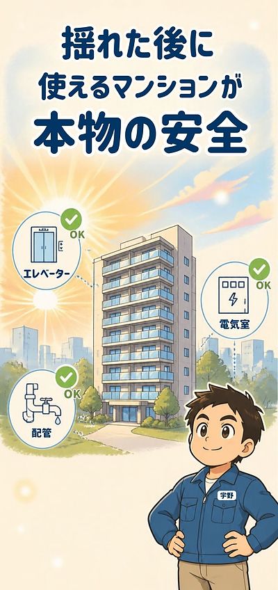 ⑤ 【“揺れた後”に強いマンションが本物の安全】