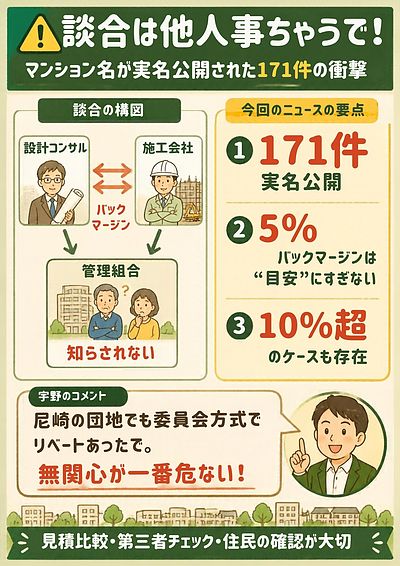 ①「談合は他人事ちゃうで」