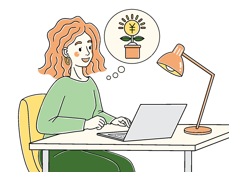 資産運用を考える女性