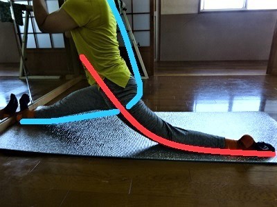 中心から前後に分ける体の流れ