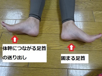 足首の使い方の違い