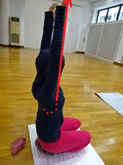 背骨が通り腕が伸びた状態