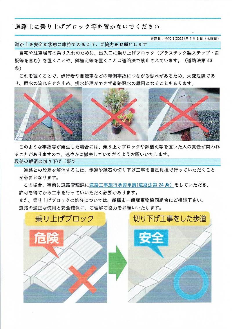 乗り上げブロック 乗り上げブロック
