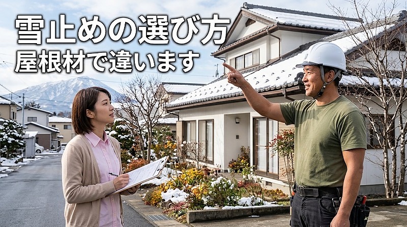 雪止めの選び方 屋根材で違います 雪止めの選び方 屋根材で違います