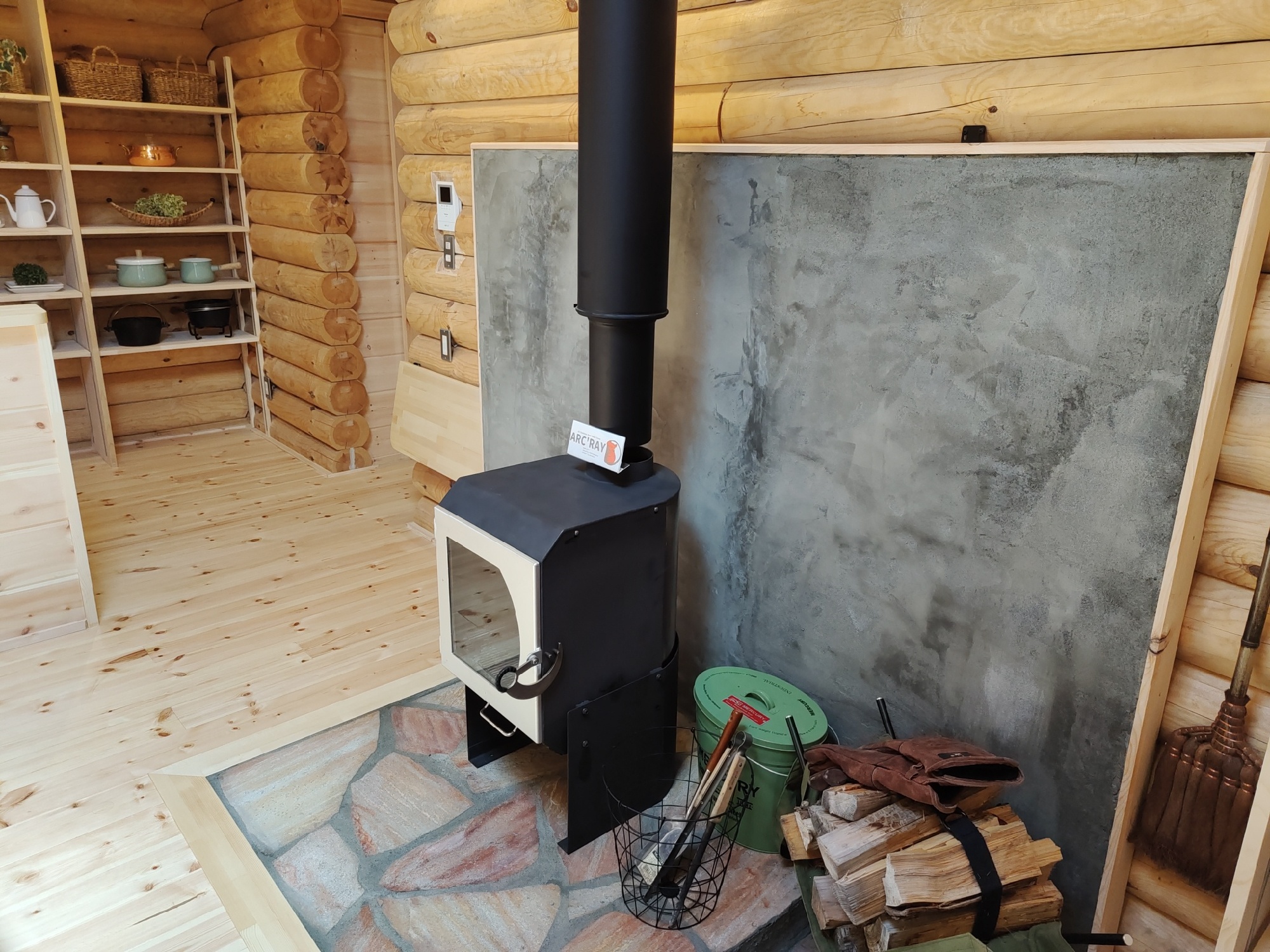 薪ストーブ周り