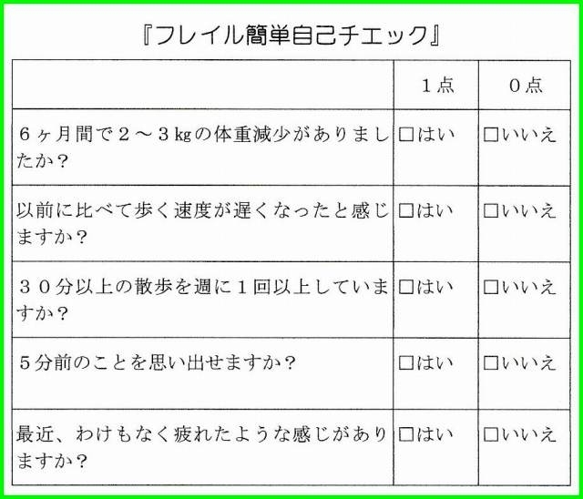 フレイル予防　3つの要因　高齢者の身体機能や認知