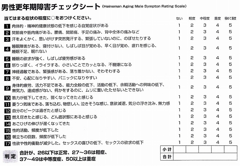 男性更年期　男性ホルモン　金蛇精　