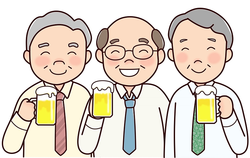 酒のみ　宴会　ビール