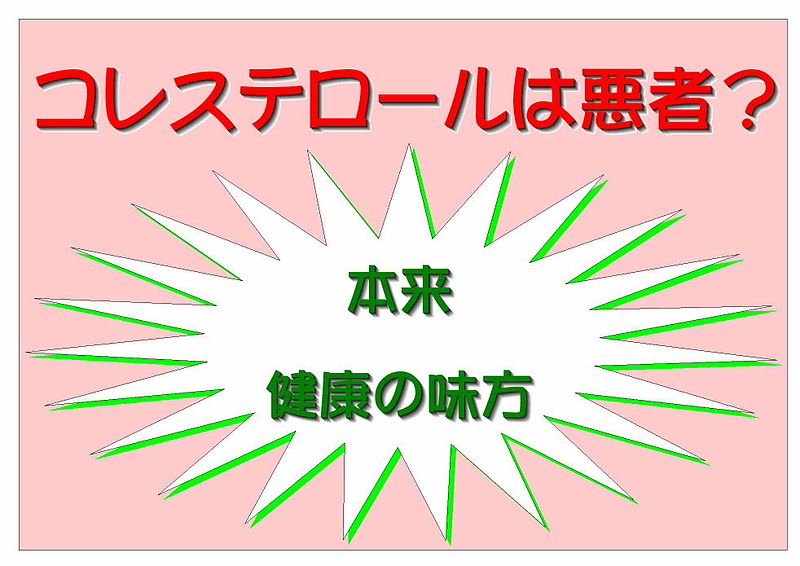 コレステロール　HDL善玉コレステロール　LDL悪玉コレステロール