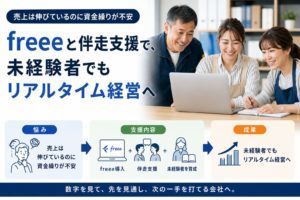 売上増でも資金繰りが不安？freeeで実現するリアルタイム経営への支援事例