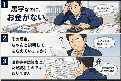 黒字なのにお金がない？原因は数字に出ています