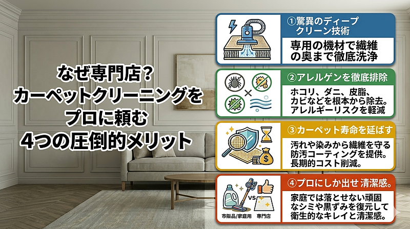 カーペットラグ4つのメリット