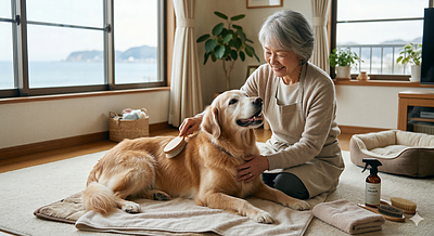 シニア犬のグルーミング第1回：シニア犬の「清潔」は、最高の介護ケア