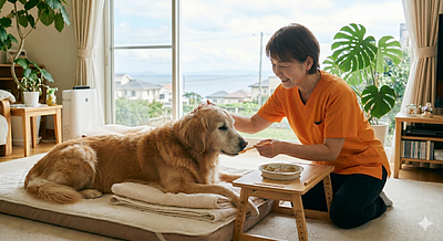 愛犬の「誤嚥」を防ぐために。安全な食事介助のポイント