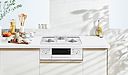 白いビルトインガスコンロ　Rinnai HOWARO Built-in