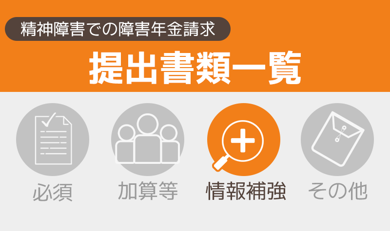 精神障害で障害年金を請求するとき「情報補強のための書類」