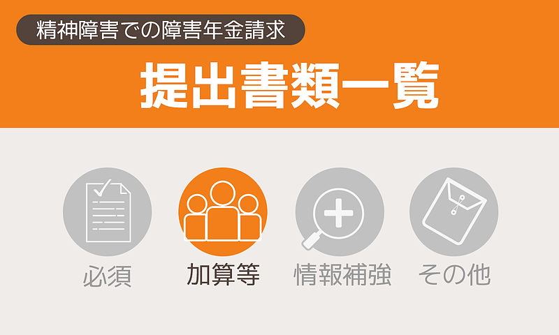 精神障害で障害年金を請求するとき「加算等のための書類」